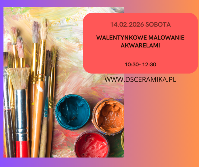 Walentynkowe malowanie akwarelami