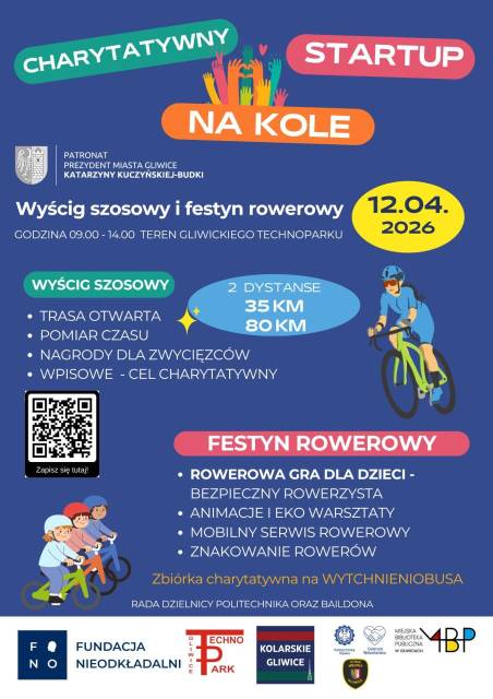 Charytatywny wyścig rowerowy „StartUp na Kole” 