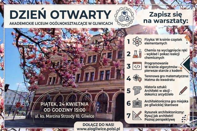 Dzień Otwarty w Akademickim Liceum Ogólnokształcącym Politechniki Śląskiej