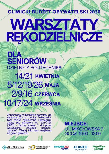 Warsztaty rękodzielnicze dla seniorów I Politechnia i Żerniki I GBO 2026