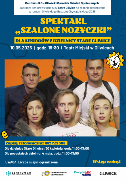 Spektakl „Szalone Nożyczki” I Seniorzy Stare Gliwice I GBO 2026