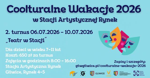 2. turnus 06.07.2026 – 10.07.2026 „Teatr w Stacji” | COOLTURALNE WAKACJE 2026 w Stacji Artystycznej Rynek