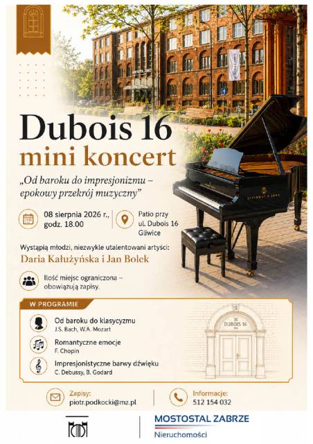 Od baroku do impresjonizmu – muzyczna podróż w patio Dubois 16