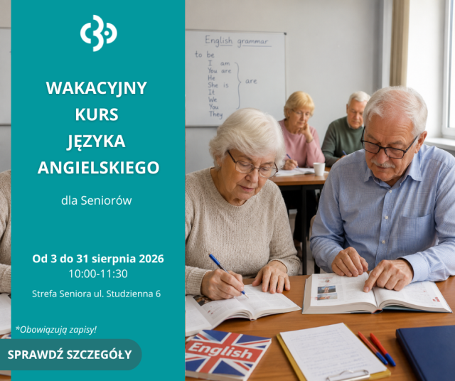 Wakacyjny kurs języka angielskiego dla Seniorów