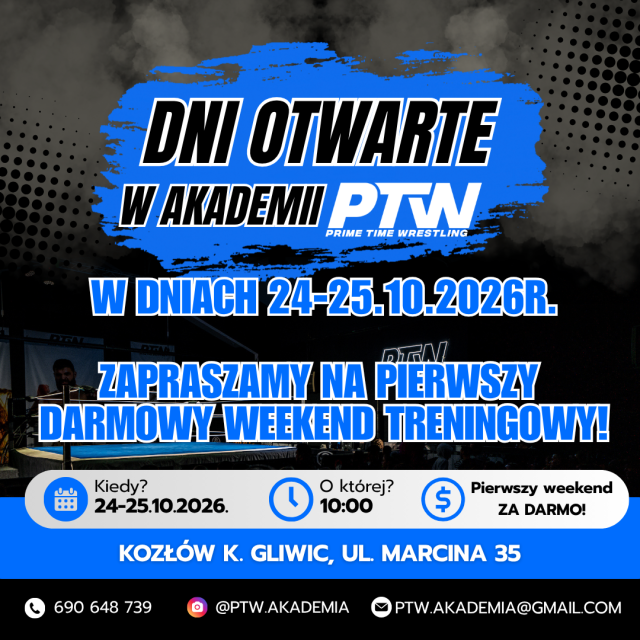 DARMOWE DNI OTWARTE AKADEMII PRIME TIME WRESTLING!