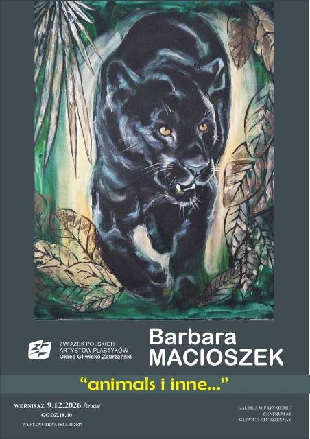 "Animals i inne" - wystawa malarstwa Barbary MACIOSZEK