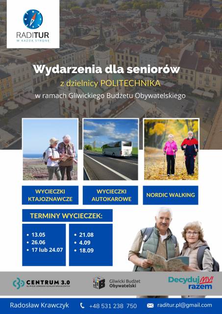 Wycieczki dla seniorów dzielnicy Politechnika 