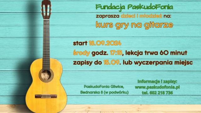 Kurs gry na gitarze dla dzieci i młodzieży