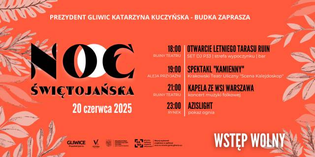 Noc świętojańska | Kapela ze Wsi Warszawa, spektakl „Kamienny”, letni taras Ruin, pokaz ognia
